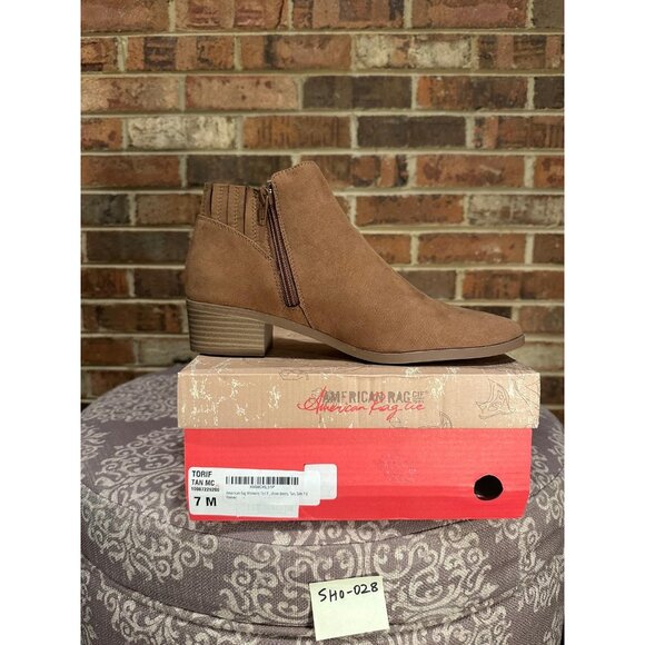 American Rag Women's Tori Fabric Pointed Toe Ankle Fashion Boots Tan Size 7M - Picture 6 of 6